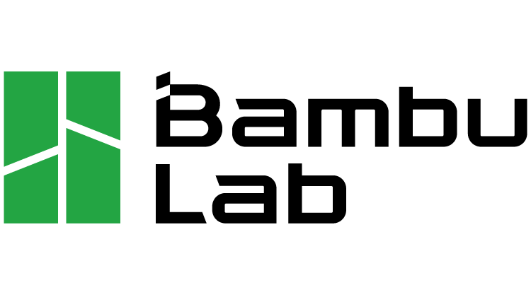 Logotipo oficial de Bambu Lab con diseño geométrico verde a la izquierda y tipografía moderna en negro, representando una marca de impresoras 3D de alta tecnología.