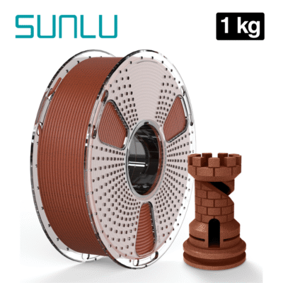 Filamento HS PLA Marble Brick Red Mármol Ladrillo Rojo (Alta Velocidad) Sunlu para impresión 3D en Smartec Store Quito.
