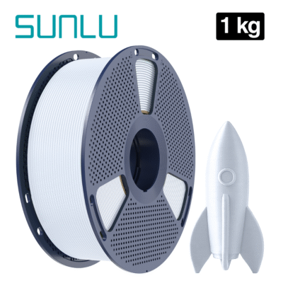 Filamento HS PLA+ White Blanco (Alta Velocidad) Sunlu para impresión 3D en Smartec Store Quito.