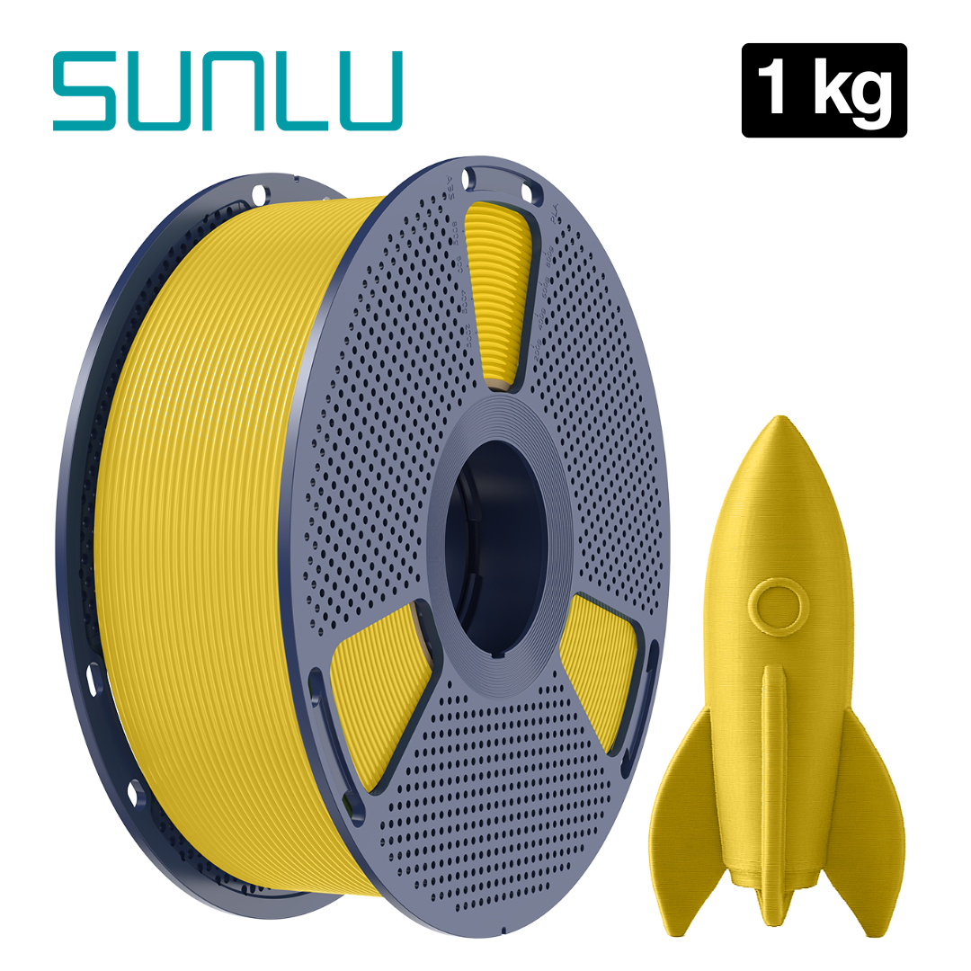 Filamento HS PLA+ Yellow Amarillo (Alta Velocidad) Sunlu para impresión 3D en Smartec Store Quito.