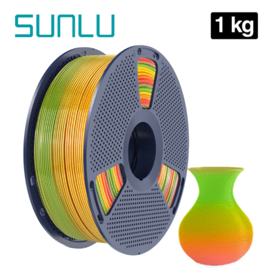Filamento PETG Rainbow Arcoíris Sunlu para impresión 3D en Smartec Store Quito.