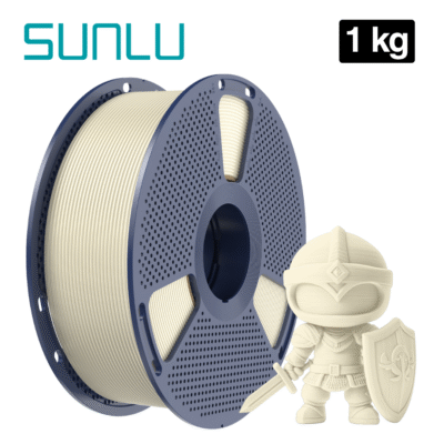 Filamento PLA+ Bone White Blanco Hueso Sunlu para impresión 3D en Smartec Store Quito.