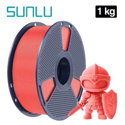 Filamento PLA+ Cherry Red Rojo Cereza Sunlu para impresión 3D en Smartec Store Quito.
