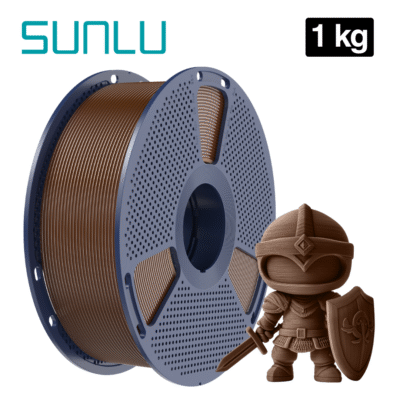 Filamento PLA+ Coffee Brown Café Oscuro Sunlu para impresión 3D en Smartec Store Quito.