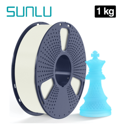 Filamento PLA Glow White to Blue Blanco Brilla en la Oscuridad Azul Sunlu para impresión 3D en Smartec Store Quito.