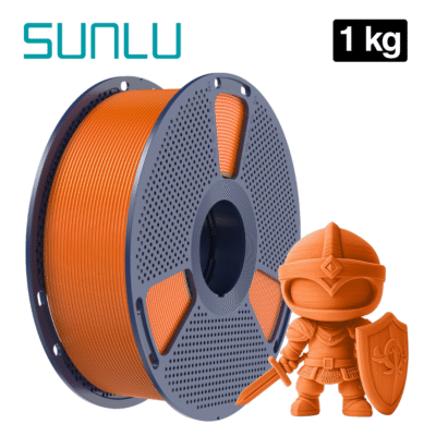Filamento PLA+ Sunny Orange Naranja Soleado Sunlu para impresión 3D en Smartec Store Quito.