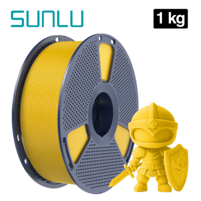 Filamento PLA+ Vivid Yellow Amarillo Radiante Sunlu para impresión 3D en Smartec Store Quito.