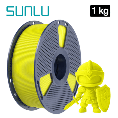 Filamento PLA+ Yellow Amarillo Sunlu para impresión 3D en Smartec Store Quito.