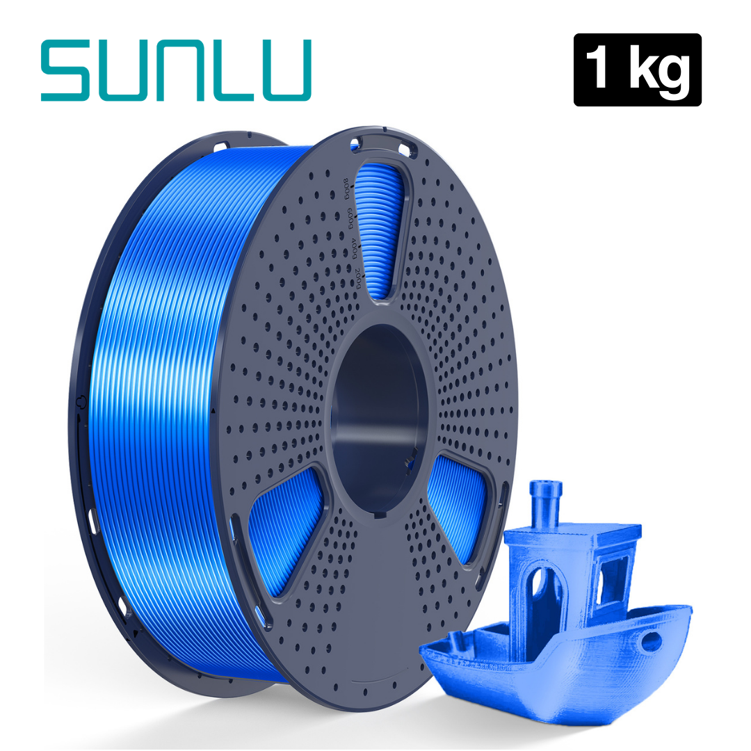 Filamento SILK PLA+ Blue Azul Sunlu para impresión 3D en Smartec Store Quito.