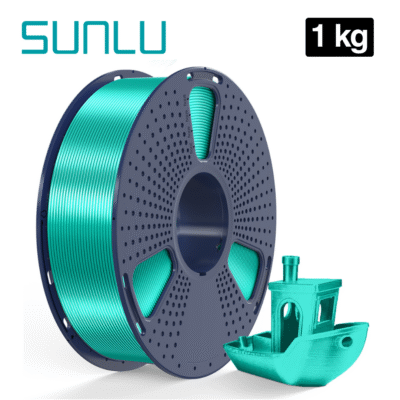 Filamento SILK PLA+ Green Verde Sunlu para impresión 3D en Smartec Store Quito.