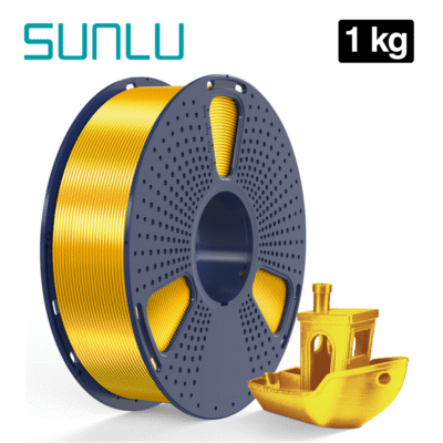 Filamento SILK PLA+ Light Gold Dorado Claro Sunlu para impresión 3D en Smartec Store Quito.