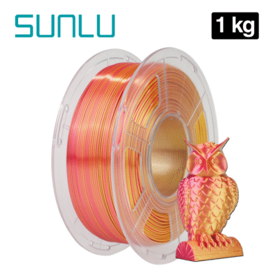 Filamento SILK PLA+ Red Gold Doble Color Oro Rojo Sunlu para impresión 3D en Smartec Store Quito.