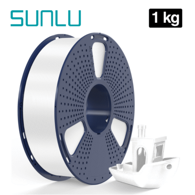 Filamento SILK PLA+ White Blanco Sunlu para impresión 3D en Smartec Store Quito.