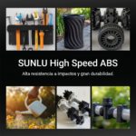 Filamento SUNLU HS ABS para impresión 3D