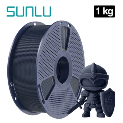 Filamento PLA+ Midnight Azul Medianoche Sunlu para impresión 3D en Smartec Store Quito.