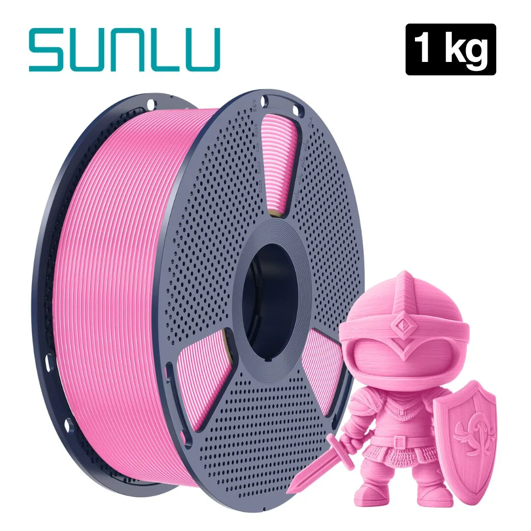 Filamento PLA+ Pink Rosado Sunlu para impresión 3D en Smartec Store Quito.