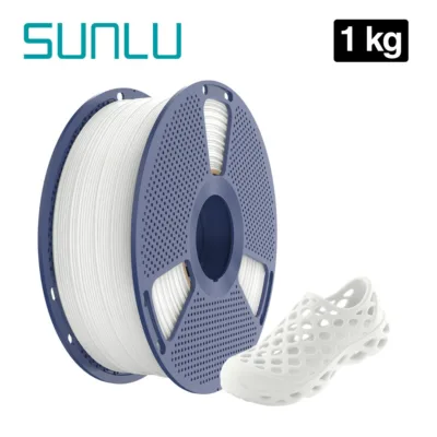 Filamento TPU 95A White Blanco Sunlu para impresión 3D en Smartec Store Quito.