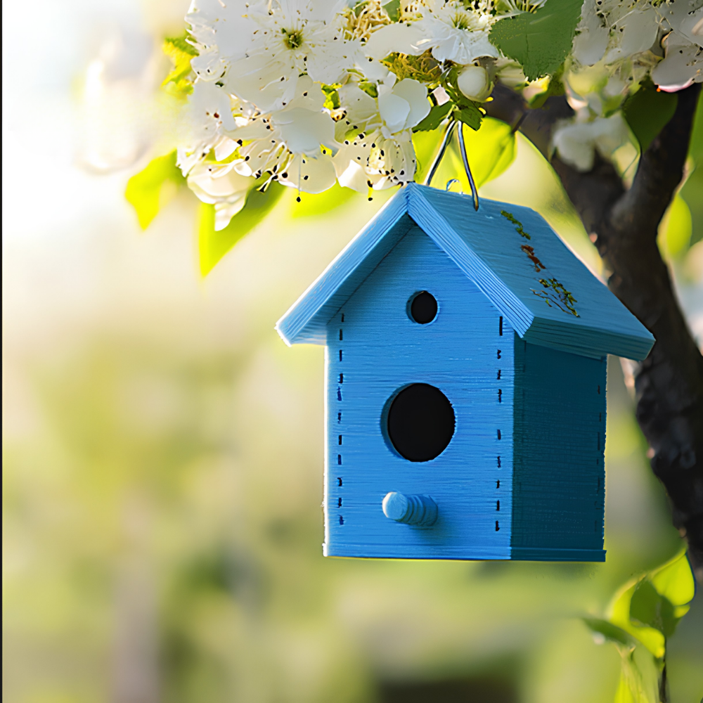 Casita para aves impresa con filamento SUNLU ASA de Smartec Store, ideal para piezas exteriores resistentes al sol, lluvia e intemperie