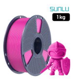 Filamento SUNLU PLA+ 2.0 Magenta 1 kg de Smartec Store, con figura de caballero impresa en 3D para piezas resistentes y detalladas
