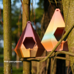 Nidos para pájaros impresos con filamento SUNLU PLA Arcoíris de Smartec Store, con transición multicolor en tonos Rosado, Naranja, Amarillo y Celeste