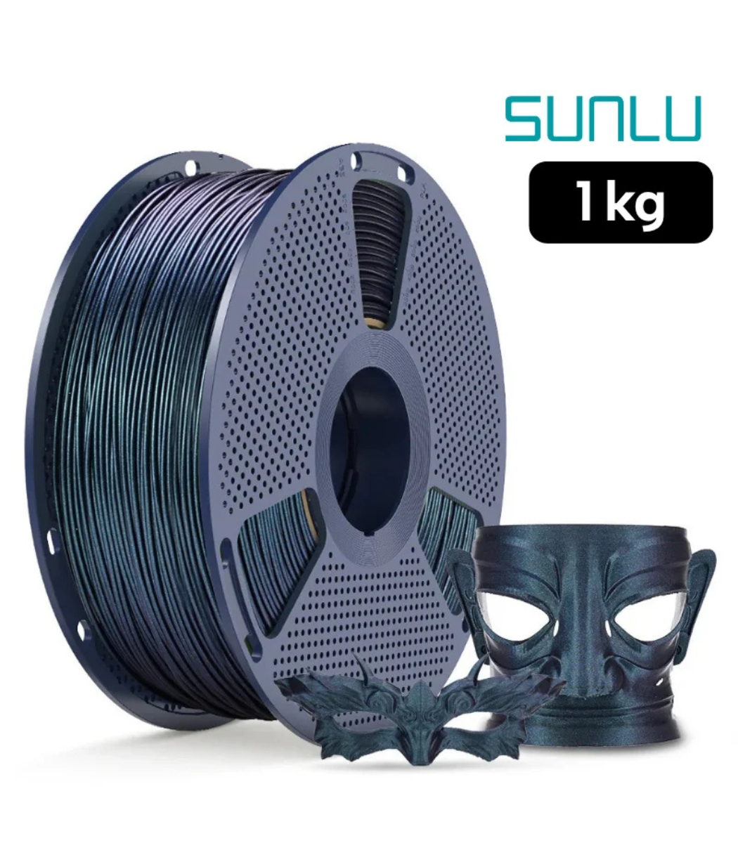 SUNLU PLA Galaxy Galaxia 1 kg | Smartec Store Ecuador Filamento SUNLU PLA Galaxy Galaxia 1 kg de Smartec Store, con acabado oscuro brillante y efecto galáctico para impresión 3D