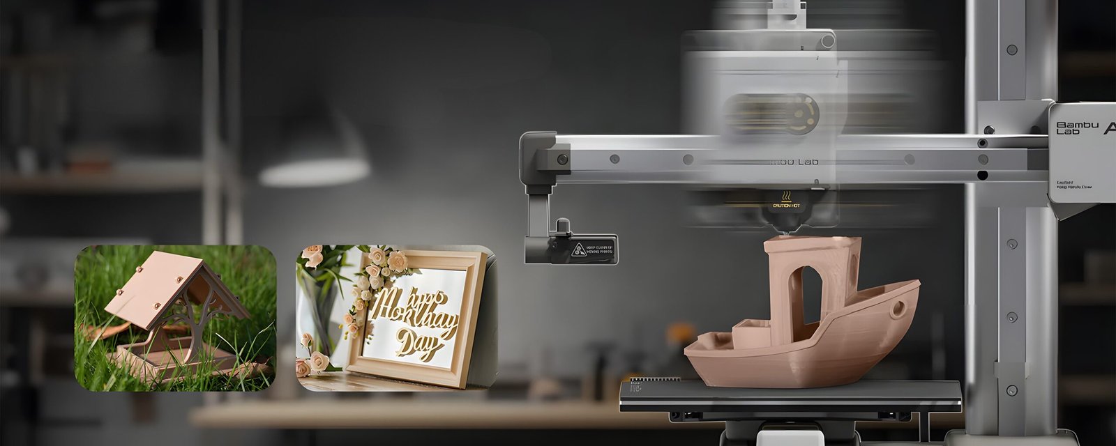 Impresión 3D con filamento SUNLU PLA Madera de Smartec Store para crear piezas decorativas, maquetas y accesorios