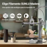 Filamento SUNLU Madera de Smartec Store para impresión 3D estable, sin burbujas, sin enredos y diámetro 1.75 mm