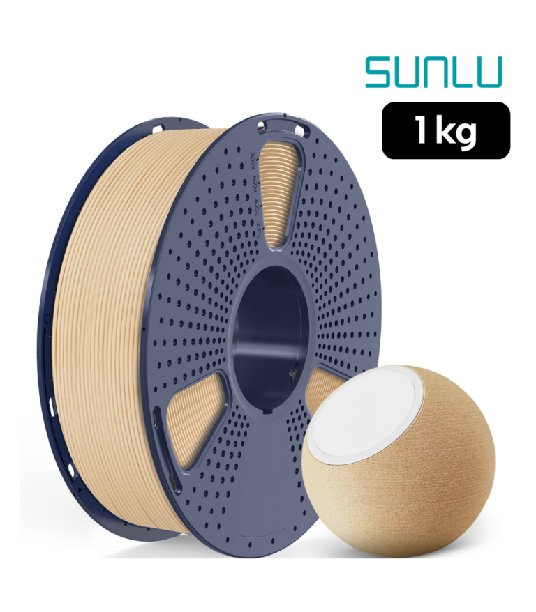 Filamento SUNLU PLA Madera de Maple 1 kg para impresión 3D, disponible en Smartec Store Ecuador