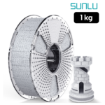 Filamento SUNLU High Speed PLA Mármol Oreo 1 kg de Smartec Store, con acabado tipo piedra natural ideal para piezas decorativas y arquitectónicas