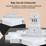Maqueta arquitectónica Blanca impresa con filamento SUNLU High Speed PLA Mármol de Smartec Store, con textura tipo piedra y detalles refinados