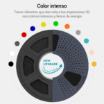 Rollo de filamento SUNLU PLA+ 2.0 Varios Colores de Smartec Store, con tonos intensos y nuevo diseño de carrete para impresión 3D