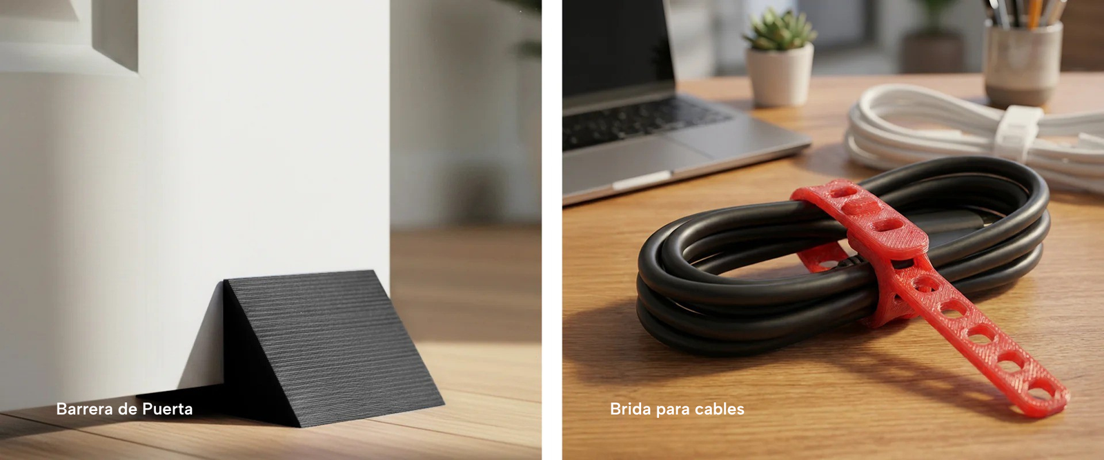 Barrera de puerta Negra y brida para cables Roja impresas con filamento SUNLU TPU 95A de Smartec Store, flexible y resistente