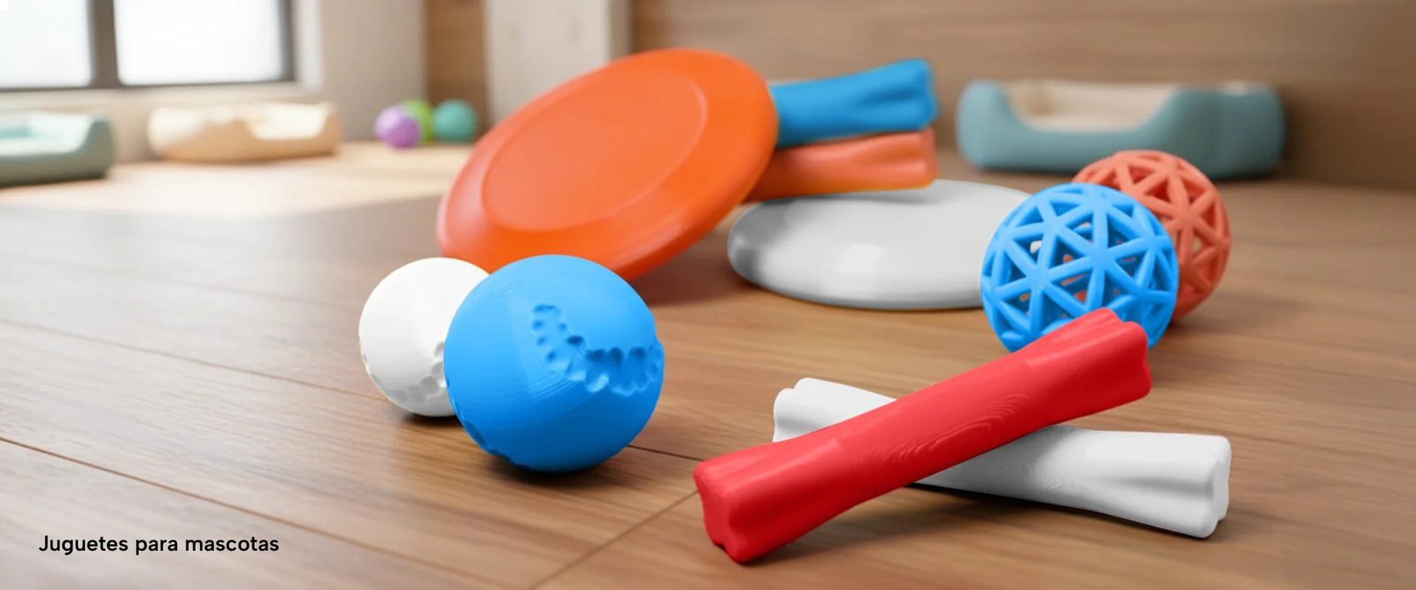 Juguetes para mascotas impresos en 3D con filamento SUNLU TPU 95A Varios Colores de Smartec Store, flexible y resistente