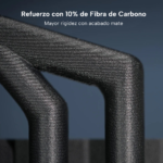 Detalle de pieza impresa con SUNLU PETG Fibra de Carbono de Smartec Store, con refuerzo del 10% y acabado mate