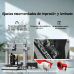 Parámetros de impresión para filamento SUNLU ASA Negro, Rojo y Azul de Smartec Store, recomendado para piezas resistentes al exterior