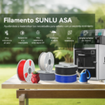 Filamento SUNLU ASA Varios Colores de Smartec Store para impresión 3D de piezas resistentes al calor, agua, intemperie y rayos UV