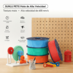 Filamento SUNLU PETG Mate de Alta Velocidad de Smartec Store con impresión rápida de 600 mm/s y acabado mate