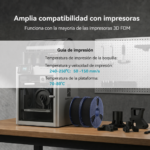 Filamento SUNLU PETG Fibra de Carbono de Smartec Store compatible con impresoras 3D FDM y parámetros de impresión