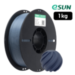 Filamento eSUN PLA Basic Gris 1 kg de Smartec Store, con pieza decorativa impresa en 3D y acabado limpio