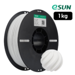 Filamento eSUN PLA Basic Blanco 1 kg de Smartec Store, con pieza decorativa impresa en 3D y acabado limpio
