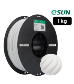 Filamento eSUN PLA Basic Blanco 1 kg de Smartec Store, con pieza decorativa impresa en 3D y acabado limpio