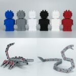 Robots y escorpiones impresos con filamento eSUN PLA Basic Varios Colores de Smartec Store, ideales para figuras, juguetes y modelos articulados