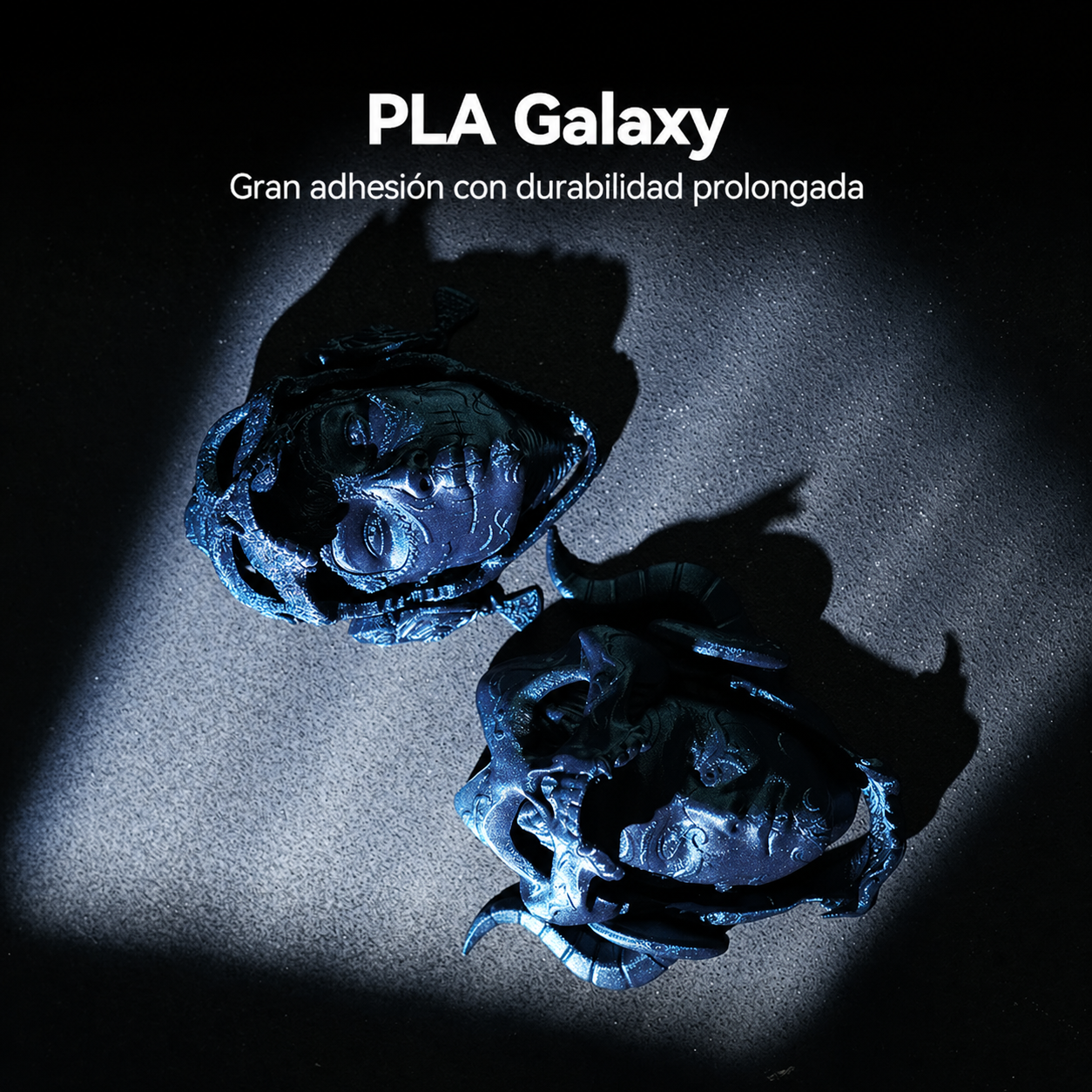 Máscaras decorativas impresas con filamento SUNLU PLA Galaxy Galaxia de Smartec Store, con gran adhesión, brillo nacarado y durabilidad prolongada