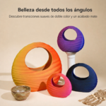 Modelos impresos con filamento SUNLU PLA Mate Doble Color vistos desde distintos ángulos