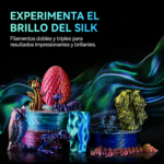 Filamento SUNLU PLA+ Silk Multicolor Varios Colores de Smartec Store con piezas decorativas brillantes, dobles y triples para impresión 3D