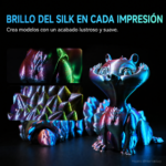 Figura decorativa impresa con filamento SUNLU PLA+ Silk Multicolor de Smartec Store, con brillo intenso, acabado lustroso y efecto seda