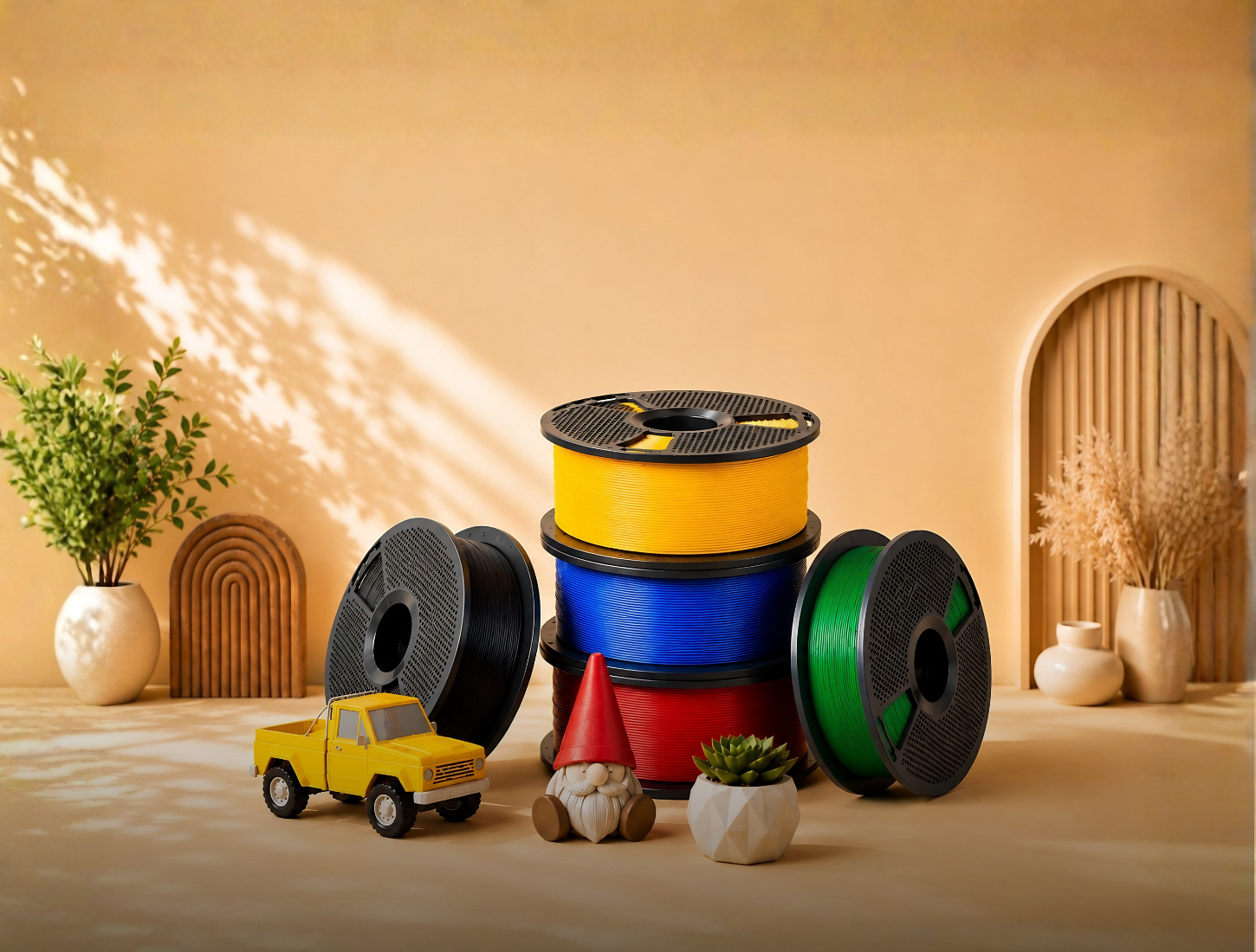 Variedad de filamentos de colores para impresión 3D disponibles en Smartec Store