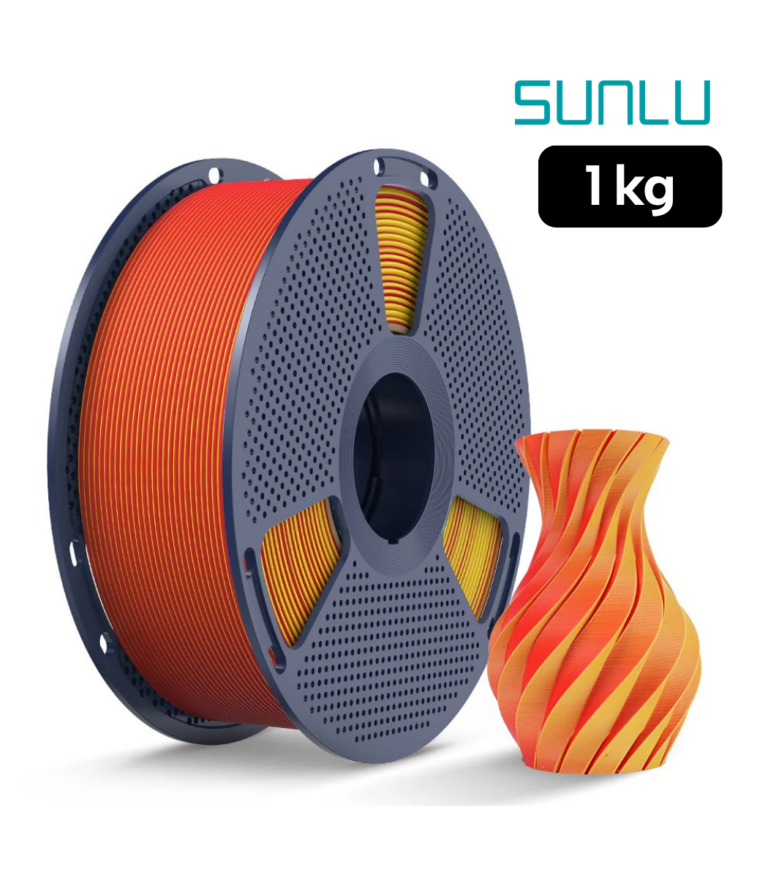 Filamento SUNLU PLA Mate Doble Color Rojo Amarillo 1kg para impresión 3D disponible en Smartec Store