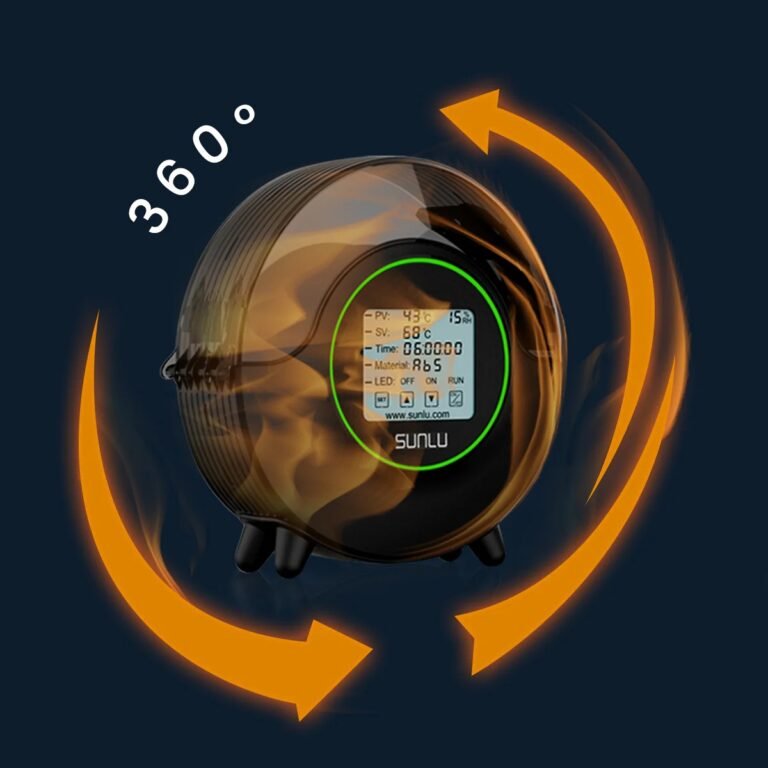 Secador de filamentos SUNLU S2 con circulación de calor 360 grados de Smartec Store, ideal para secado uniforme de materiales de impresión 3D
