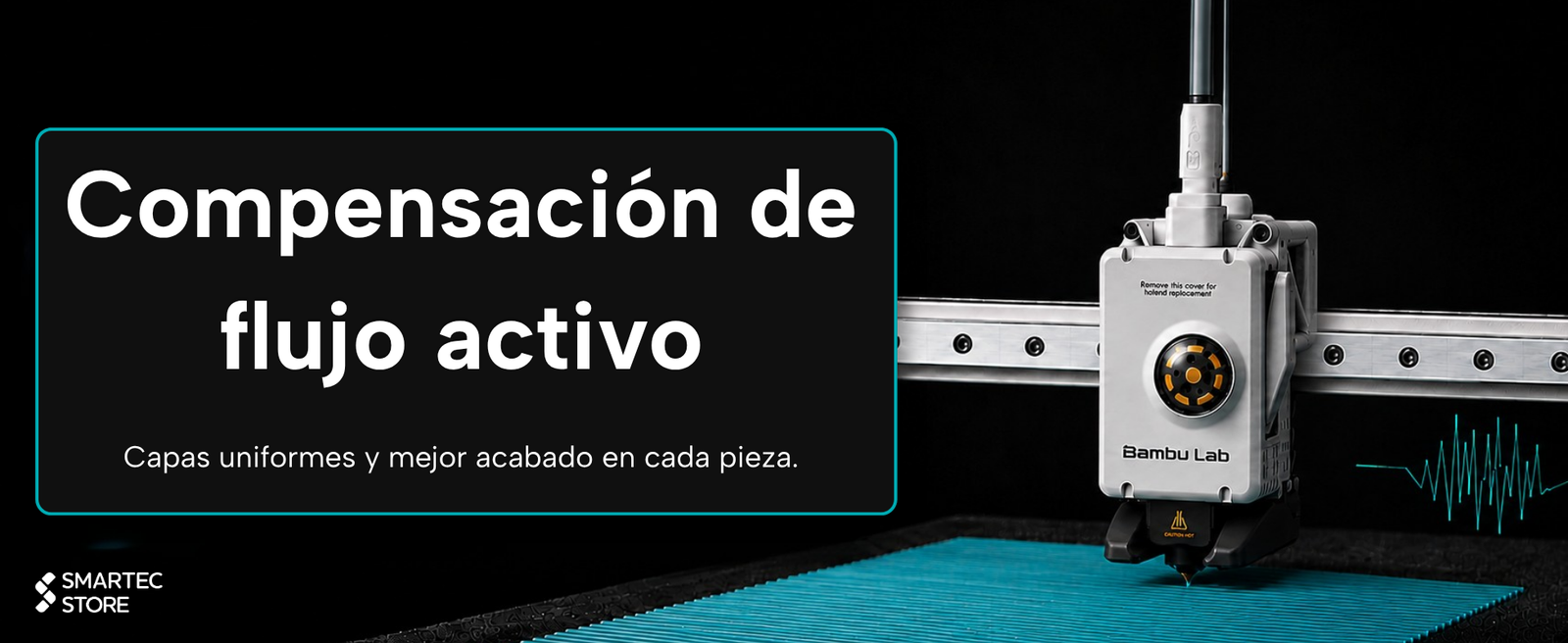 Extrusor Bambu Lab A1 ajustando el flujo para crear capas uniformes